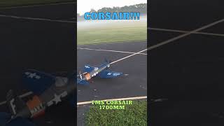 BIG FMS Corsair RC Plane taking off [upl. by Ogdan968]