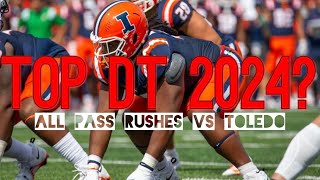 Top DT 2024 Draft Jer’Zhan Newton Vs Toledo All Pass Rushes [upl. by Kellie]