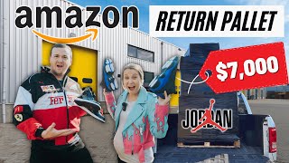 We Spent 750 on a Pallet of Amazon Returns  Unboxing 7000 in MYSTERY Items [upl. by Ahsinel]