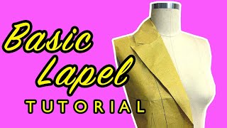 HOW TO MAKE A LAPEL COLLAR  PATTERN MAKING TUTORIAL PT1  LA MODÉLISTE [upl. by Dnivra]