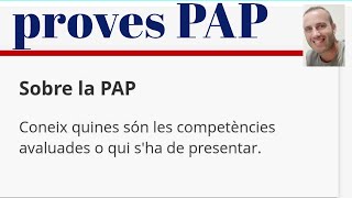 com preparar prova PAP examen de les proves PAP 2024 Joan Profe [upl. by Lipps837]