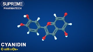 Cyanidin  C15H11O6  3D molecule [upl. by Yliram]