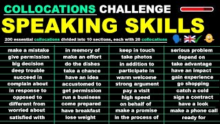 Memorise These 200 Collocations To Challenge Your English Speaking Skills [upl. by Enitsirc159]