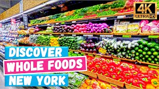 🇺🇸 Probably the BEST WHOLE FOODS New York Grocery Store 🗽 USA 4k video [upl. by Retsevlys443]