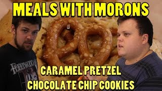 CARAMEL PRETZEL COOKIES  Meals with Morons [upl. by Breeze903]