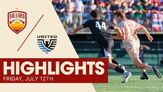 HIGHLIGHTS Ballard FC vs United PDX July 12th 2024 [upl. by Yks581]