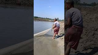 Old Fishirman Catching Fish With Net [upl. by Beker]