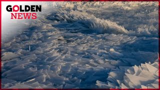 ASSEZ IMPRESSIONANT  Le lac Michigan se recouvre de glace [upl. by Atoiyanap771]