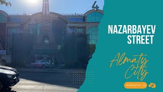 Walking Along Nazarbayev Street  Walking Tour 4k 60 fps  Almaty City 2024 [upl. by Kcaz]