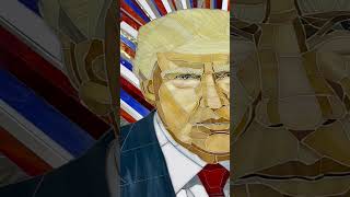 Donald Trump Portrait stained glass and mirror mosaic artwork by Allison Eden Studios trump [upl. by Itraa]