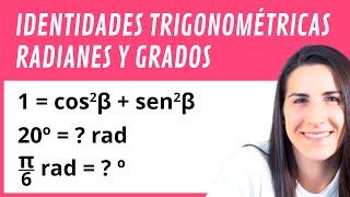 RADIANES GRADOS e IDENTIDADES TRIGONOMÉTRICAS 🎯 Cálculo de seno o coseno aplicando fórmulas [upl. by Longawa814]