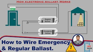 HOW TO CONNECT EMERGENCY AND REGULAR BALLAST quotHow Electronic Ballast Worksquot [upl. by Notyard179]