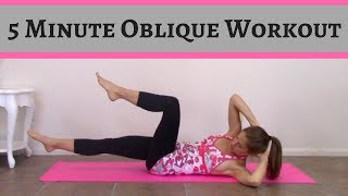 5 Minute Oblique Workout  Your Slim Waist Workout at Home [upl. by Beckett]