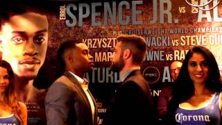 Errol Spence Jr vs Chris Algieri FACEOFF  esnews boxing [upl. by Itaws]