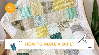 Ultimate Beginners guide to making a Quilt  Step by step tutorial [upl. by Noevad883]