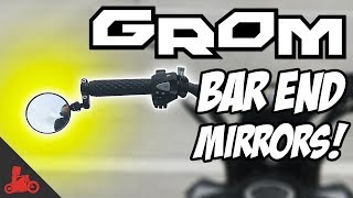 How To Honda Grom Bar End Mirrors Install [upl. by Wooldridge]