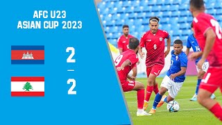 AFC U23 ASIAN CUP 2023  Cambodia U23 vs Lebanon U23 [upl. by Yrolam]