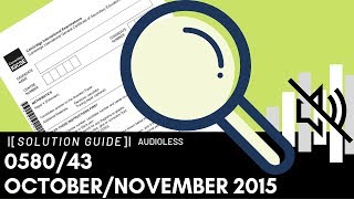 058043 OctoberNovember 2015 Marking Scheme MS [upl. by Gyimah615]