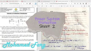 Power System Protection Sheet 2 [upl. by Odnanref270]