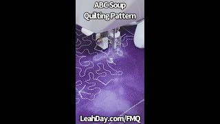 Beginner Quilting Pattern  ABC Soup  Easy Stippling and Letters [upl. by Besse]