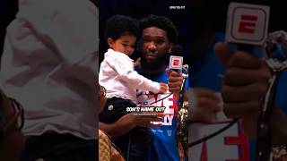 Reporter Came At Embiid’s SON❕👀 nba philly 76ers basketball hoops sports shorts reporter [upl. by Garneau]