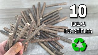 10 IDEAS FÁCILES para HACER con RAMAS SECAS😱IDEIAS com galhos secos😍Easy DIY Branch Craft Ideas [upl. by Negah]