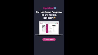 Ücretsiz CV Hazırlama Programı CV Örnekleri ile CV Oluştur [upl. by Ikairik159]