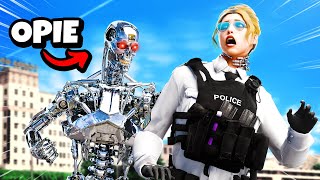 THE TERMINATOR Hunts Down Cops In GTA 5 RP [upl. by Anaiv235]