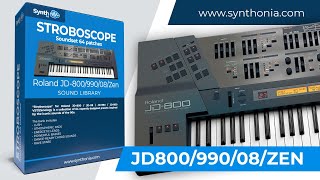 STROBOSCOPE SOUND BANK 64 new sounds  ROLAND JD 800  990 08  ZENOLOGY  SOUND LIBRARY [upl. by Arihaz]