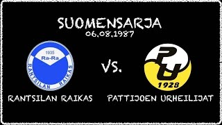 RANTSILAN RAIKAS VS PATTIJOEN URHEILIJAT SUOMENSARJA 06081987 [upl. by Aeel]