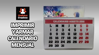 Imprimir y Armar Calendario Mensual Personalizado Fácilmente [upl. by Paco626]