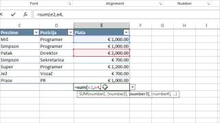 Excel trik 4 Izračunavanje sume na nekoliko načina [upl. by Rellek]