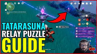 TATARASUNA RELAY STONE PUZZLE GUIDE  GENSHIN IMPACT [upl. by Dnomzed]