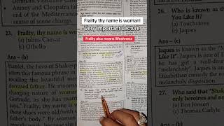 Frailty thy name is woman William ShakespeareLiteral and Literary meaning and backgroundSubscribe [upl. by Adekam]