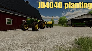 Planting WIth The John Deere 4040 FS22 Console Modded [upl. by Clary385]