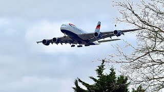 Airbus A380 Spotted From A Park In Cranford ✈️ 🌳 [upl. by Yttam]