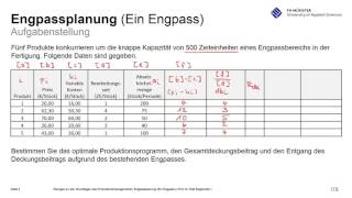 Deckungsbeitragsorientierte Engpassplanung ein Engpass [upl. by Atokad]