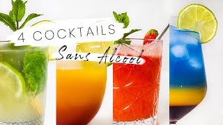 4 Cocktails Sans Alcool Colorés amp Parfaits pour lété [upl. by Atenek]