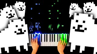 Dogsong from Undertale  Piano Tutorial [upl. by Lecrad926]