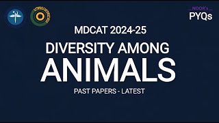 DIVERSITY AMONG ANIMALS  MDCAT 202425  Key Past Year Questions  Noors PYQs [upl. by Ajim]