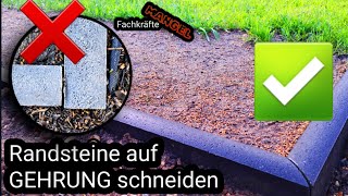 Randstein Eckverbindung  Gehrung selber machen amp GELD sparen DIY Tutorial [upl. by Tanberg]