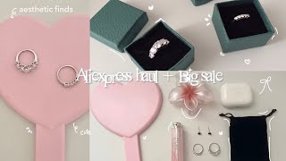 Aliexpress haul  Big Sale ୨ৎ 🌸˚⋆  cute aesthetic feminine finds  jewelry [upl. by Suirtimed639]