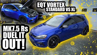 MK75 Golf Rs EQT Vortex Standard vs XL Turbo Upgrades [upl. by Bernete47]