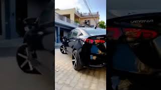 Hyundai verna balck modified  verna car status  verna ytshorts [upl. by Granthem]