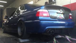 E39 M54B30 Turbo 596whp 558ftlbs of trq  22 PSI [upl. by Laurella]