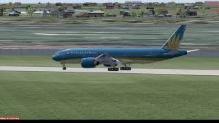 Prepar3D B777200ER Vietnam Airlines landing VVTS Tan Son Nhat 25R [upl. by Yunfei88]