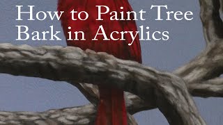 How to Paint Tree Bark in Acrylics [upl. by Ativahs]