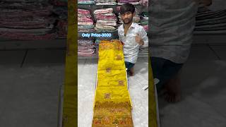 A very beautiful pure pasmina silk mustard colour Sarees ￼trending shorts instagram youtube new [upl. by Arlon247]