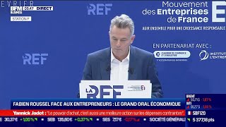 Fabien Roussel face aux entrepreneurs le grand oral économique [upl. by Anthony573]