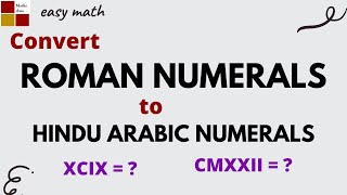 Conversion of Roman Numerals to Hindu Arabic Numerals Grade 6CBSENCERT romannumerals [upl. by Vlada]